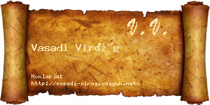 Vasadi Virág névjegykártya